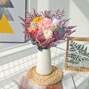 花真花轻奢ins风香皂玫瑰干花花束卧室客厅摆设装饰摆件