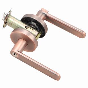 卫生间门锁卧室房门锁木门锁黑色球形锁三杆式 锁无钥匙执手门把手