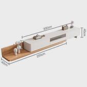 实木伸缩电视柜茶几组合家用玻璃门现代简约小户型北欧客厅电视柜