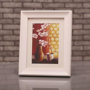 37n白色实木相框洗照片做成婚纱照儿童摆台挂墙像框木质架78101