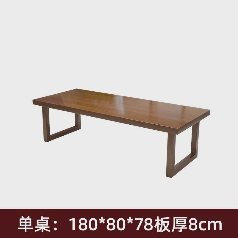 定做美式全实木会议桌大板桌定制图书馆书桌电脑桌培训桌长桌天纵