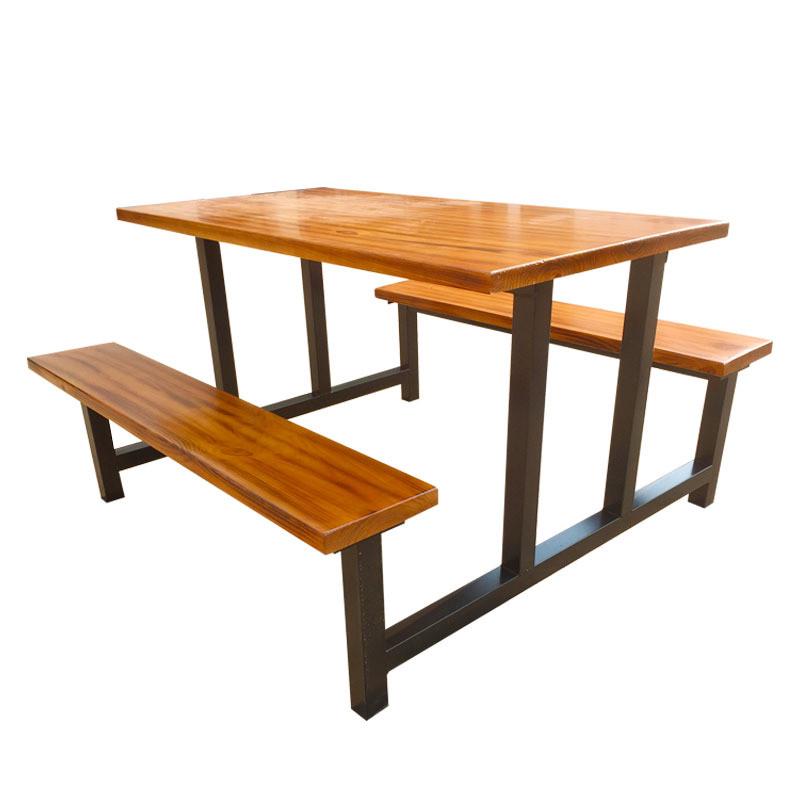 碳化火烧家具饭店桌子餐饮大排档桌子面快餐桌椅组合