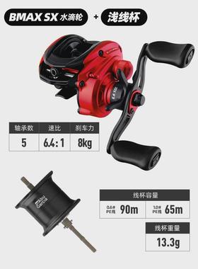 阿布新款Bmaxsx水滴轮b5微物打黑雷强鳜鱼泛用海钓全金属远投渔轮