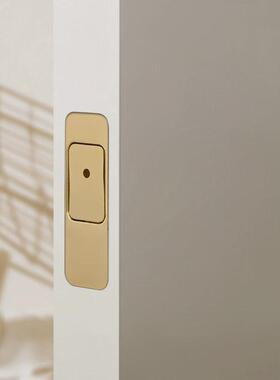 隐形磁力插销木门入户门暗插销双开门子母门静音自动门栓折叠门