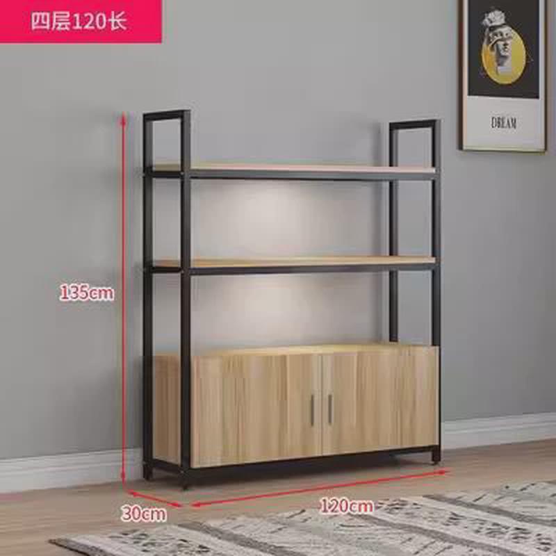 多层置物架落地书架家用储物柜收纳架文件柜铁艺新品展示柜陈列架