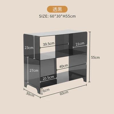 亚克力网红沙发边柜小型收纳多层置物架落地展示架子客厅边几书架
