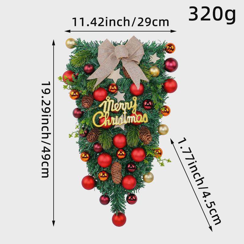 晶辰圣诞装饰球倒挂树挂件创意橱窗场景布置装饰蝴蝶结藤条门挂,节庆用品/礼品,圣诞装饰品,淘宝优惠券,粉丝福利购,淘宝优惠卷