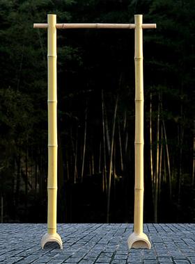 竹子架子迎宾竹架订婚庆装饰布置竹竿竹架美陈迎宾架搭建黄色竹筒