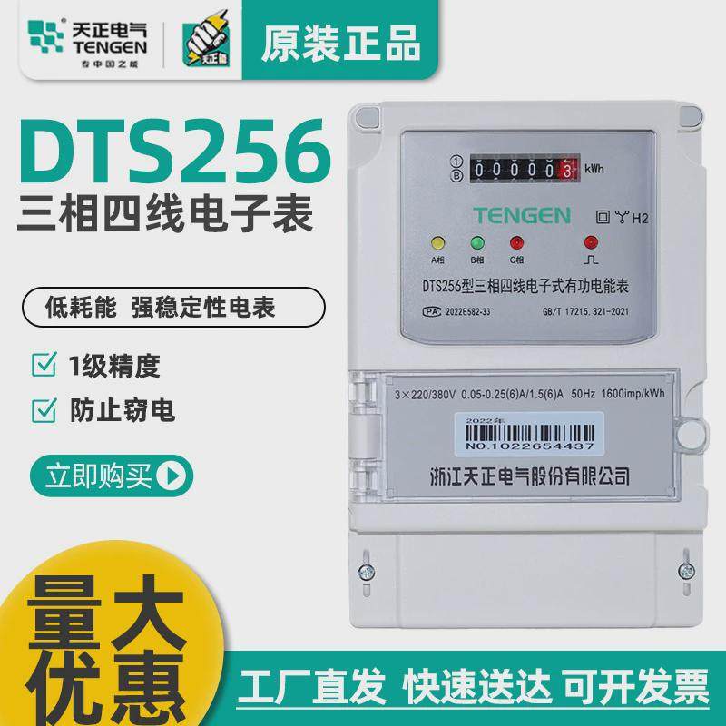 浙江天正电气电子式电能表DTS256/DSS256型三相四线单相
