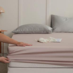 9wor60支天丝床笠床单单件简约纯色凉裸睡冰丝床罩感床上床垫套罩