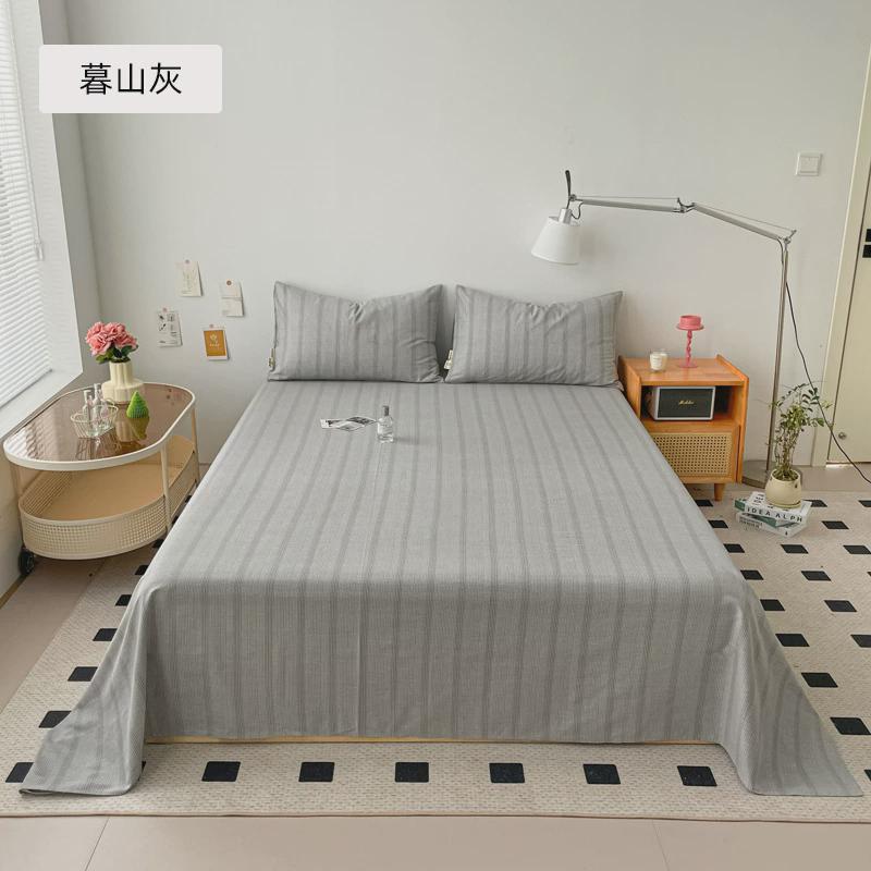 原棉老粗布床单单件宿舍人单双纯棉被单春秋加厚磨毛100全棉床单