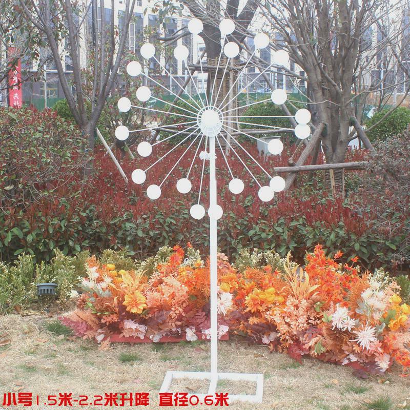 婚庆风车道具电动路引婚礼舞t台铁艺旋转场景装饰摩天轮风车摆件