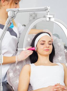 22寸折叠可调节半月美甲美容灯纹绣纹眉美睫超亮欧式月亮灯工厂