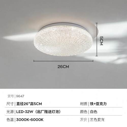 阳台吸顶灯创意简约衣帽间门厅玄关过道入户走廊轻奢法式水晶灯