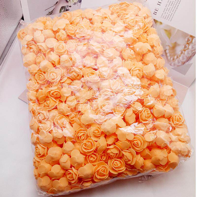 2.5cm仿真泡沫pe玫瑰花装饰花花环用假花花小花头500朵
