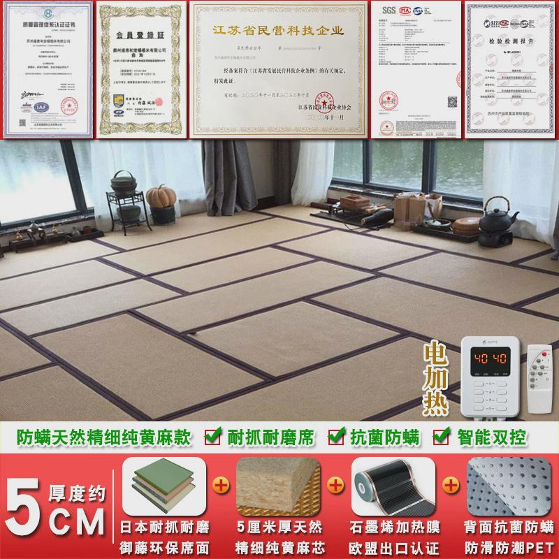 电加热榻榻米垫子椰棕拼接地垫垫地台床垫地铺睡垫炕茶室可定