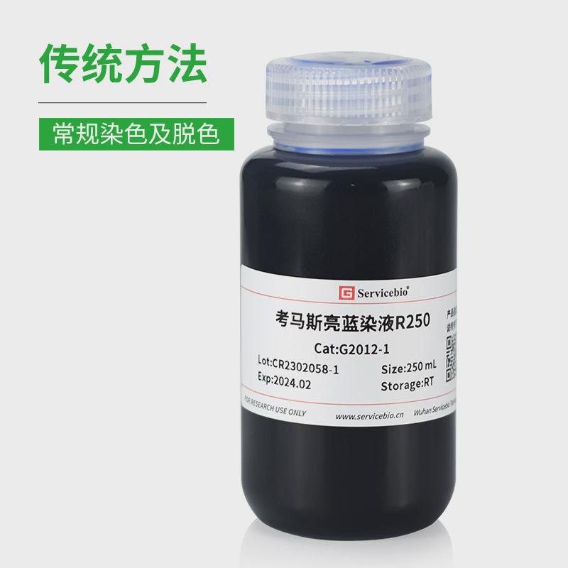赛维尔 考马斯亮蓝R250染色液/脱色液 SDS-PAG常规法蛋白凝胶显色