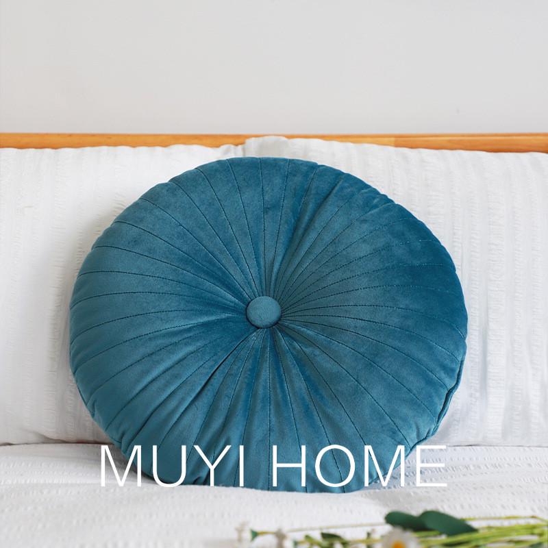 美式复古宫廷风印花荷叶边抱枕套腰枕客厅沙发靠垫床上靠枕飘窗垫