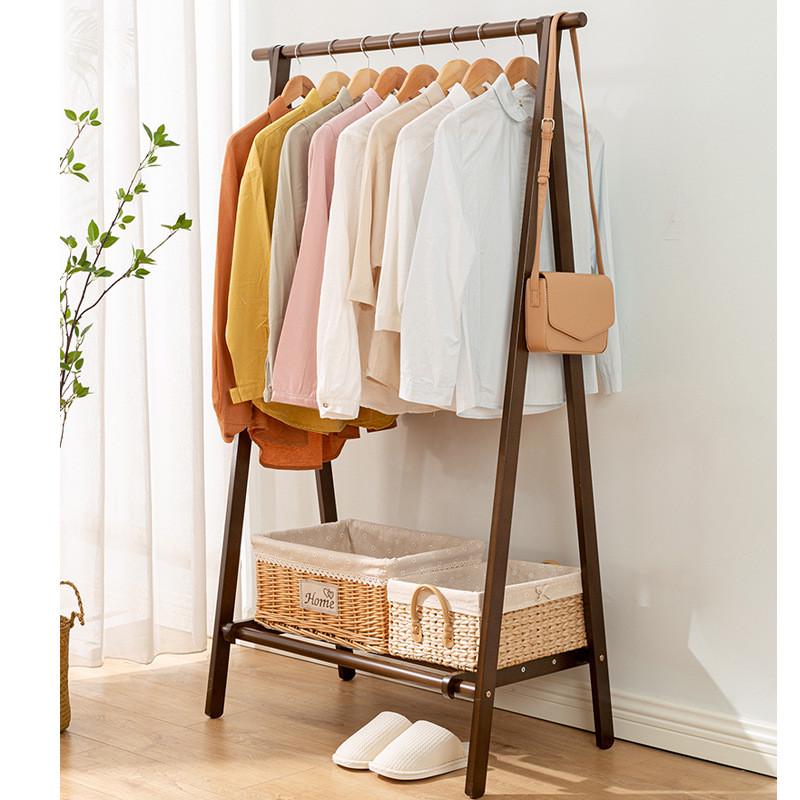 实木落地衣帽架挂衣架木质简约现代卧室客厅阳台挂服装店衣服架子