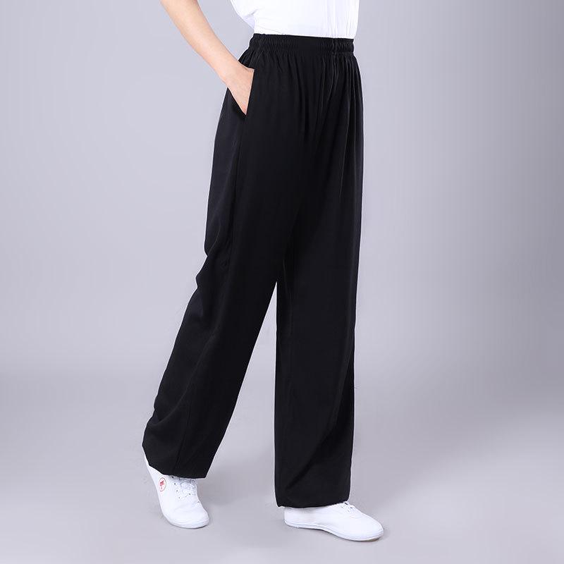 太极裤麻男女春秋夏季棉麻练功灯笼裤功夫侧武术兜太极服