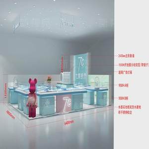 新款七度银饰品展示柜木质烤漆首饰展柜商场网红珠宝货柜饰品柜台