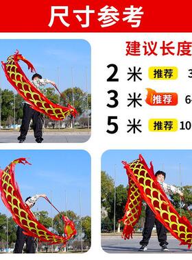 z*舞龙幼儿园健身儿童龙彩带甩甩龙广场舞表演龙舞蹈道具带锻