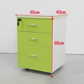 深圳工厂落地式 移动矮柜文件储物柜床头柜带锁职员抽屉资料活动柜