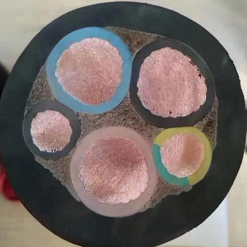 yc橡套芯多股软电缆橡胶线5芯7095120150平方3+2三相铜芯软线