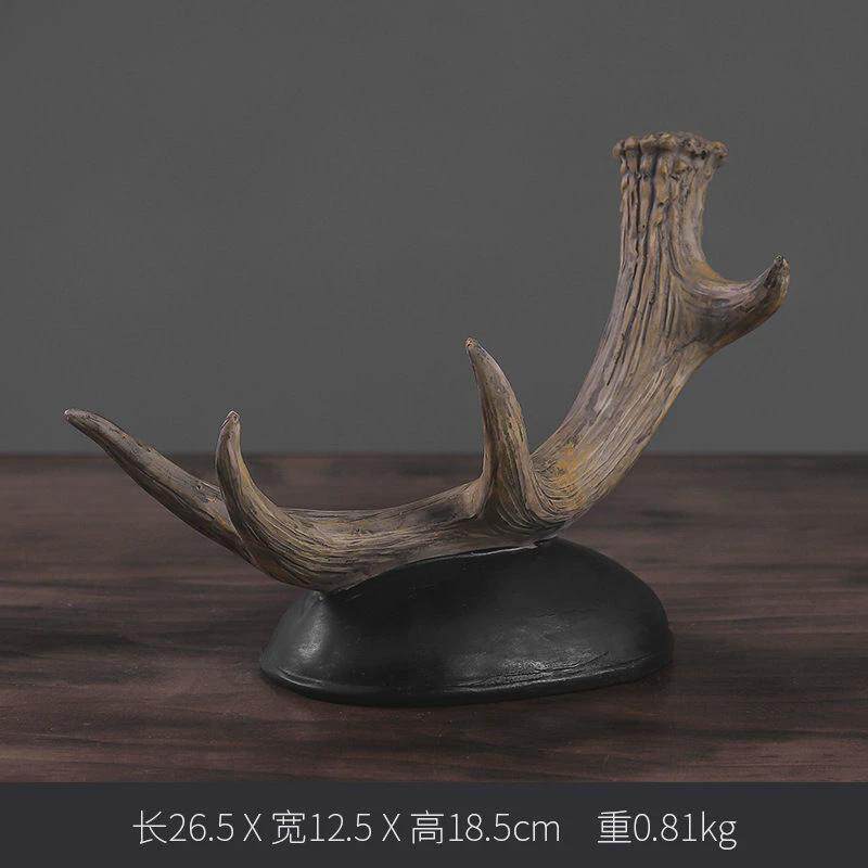 欧式鹿角红酒架酒柜架子高档家用玄关洋酒葡萄酒酒瓶酒架摆件架