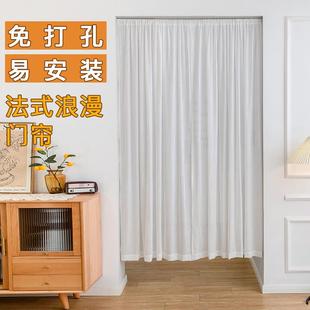 纱帘伸缩杆门帘简易少女法式 免打孔安装 蕾丝小窗户短窗帘遮挡布帘