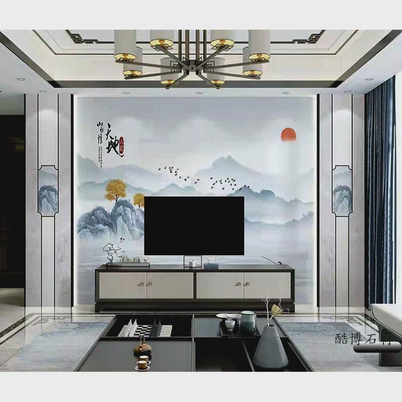 轻奢岩仿大理石无限连纹大板背景墙瓷砖1200x2400板电视墙砖客厅