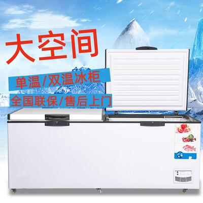商用容量冷藏单双柜雪柜卧式冷柜家用小型冰柜小冷冻家用小型
