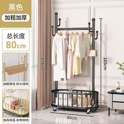 落地衣柜立式晾衣架轻奢衣架卧室客厅带轮可移动仙人掌衣帽架