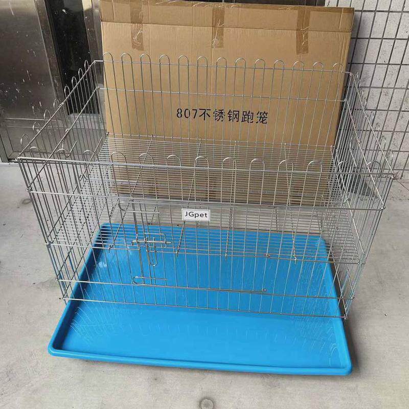 狗笼不锈钢宠物围栏不生锈四片跑笼折叠式狗狗围栏装猫狗展示笼