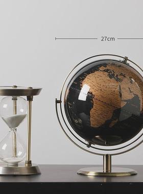 办公室轻奢装饰地球仪摆件电视柜高档客厅桌面书房酒柜家居装饰品
