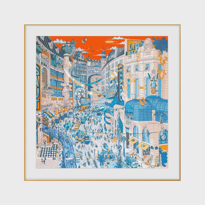 餐厅玄关创意装饰画客厅罗马正方形轻奢大幅挂画现代小众建筑壁画图片