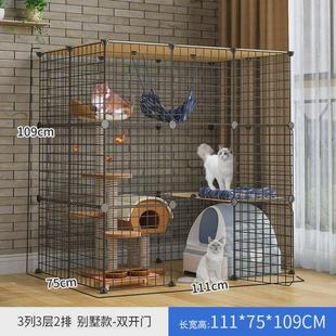 自动猫砂盆猫笼子家用猫别墅室内超大猫屋大号带厕所猫舍可放好看