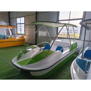 5人电动船自排水鸳鸯脚踏船卡通船/公园游船/玻璃钢船/景区游乐船