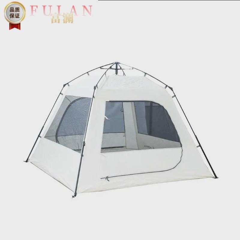 沙滩野营四角速开帐篷户外防雨露营帐蓬跨境全自动3-4人哈伦帐