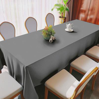 灰色轻奢高级感会议室桌布商务公司办公桌垫大长方形长条台布专用