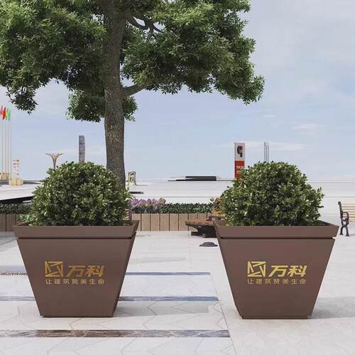 户外成品组合市政街道广场不锈钢移动园林花槽铁艺花箱花树池隔断