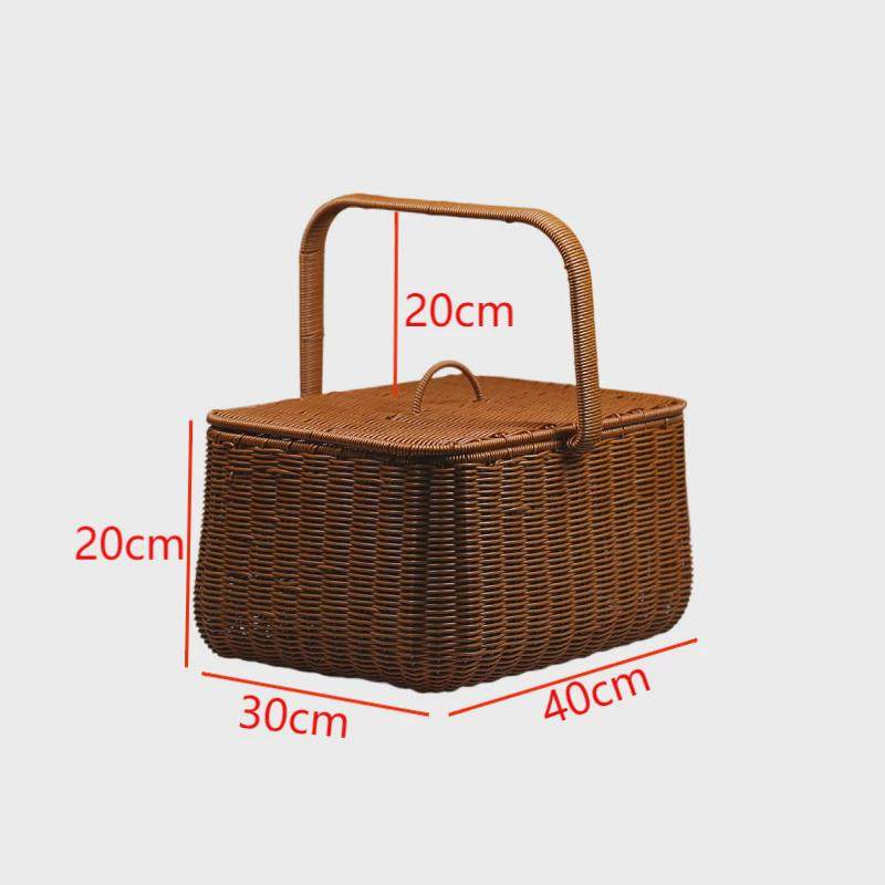 藤编带盖野餐篮户外手提篮批发水果篮鸡蛋蓝子送餐篮手工编织花篮,农机/农具/农膜,播种栽苗器/地膜机,淘宝优惠券,粉丝福利购,淘宝优惠卷