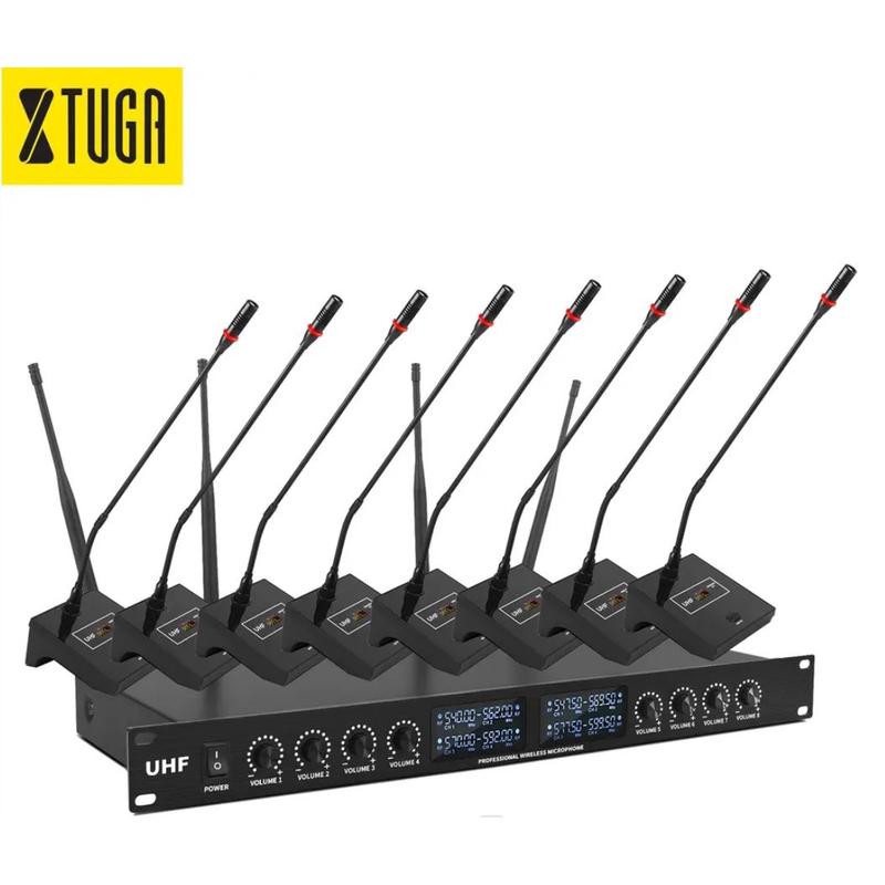 XTUGA无线会议麦克风鹅颈舞台手持腰包话筒领夹式耳麦头戴YT8