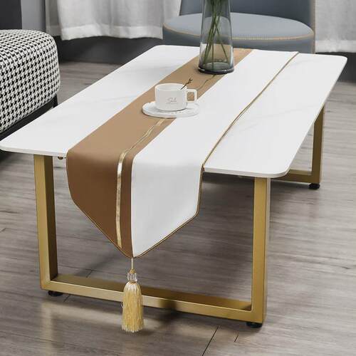 简约现代轻奢布艺桌旗茶旗餐桌垫新中式茶席茶几样板间电视柜搭布