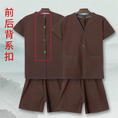 艾灸服纯棉前后开大码男针灸理疗服女足按摩疗服汗蒸服情侣养新款
