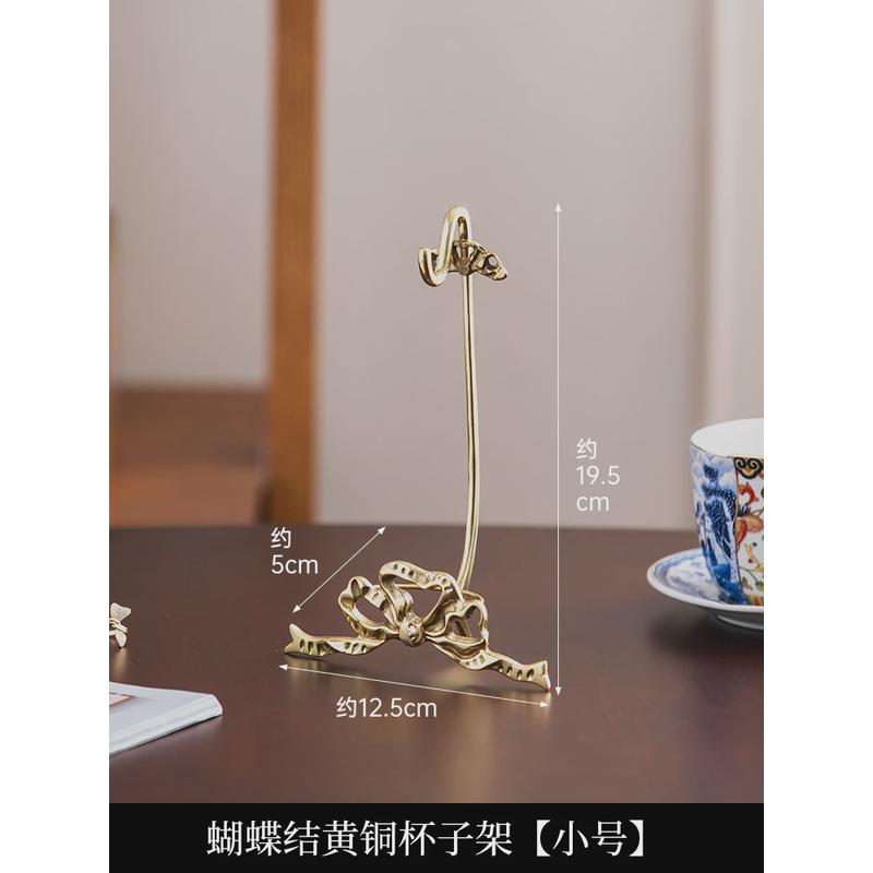 简约黄铜盘子支架轻奢装饰展示架摆件收纳餐盘赏盘托架复古置物架