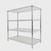 镀铬加厚线网货架工厂仓库物料车可转车多层置物架周移动仓储货架