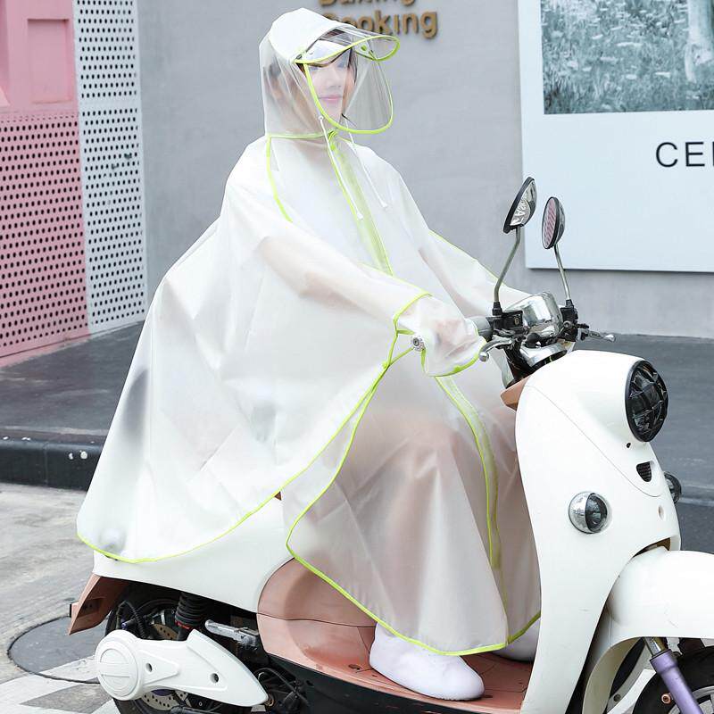 时尚电动车雨披学生户外骑行徒步拉链雨衣自行车单人网红便携长款