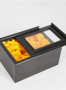 黑檀透明玻璃玉/橄榄核专用盒*红木抽盖首饰盒实木质印章盒佩饰