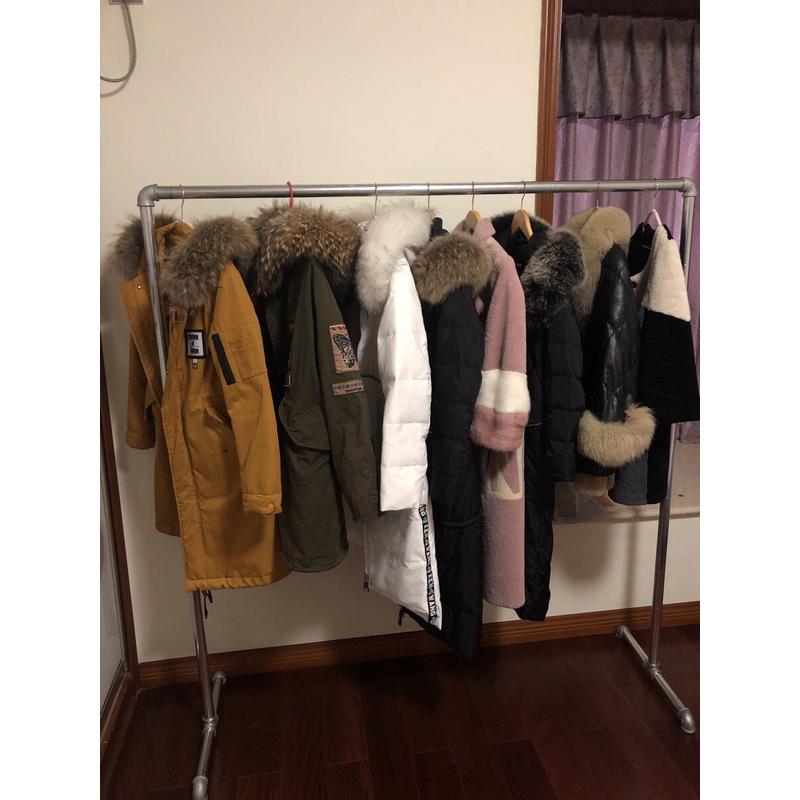 地摊夜市落地服装店单杠晾晒镀锌水管钢管晾衣架货架水管晾衣架